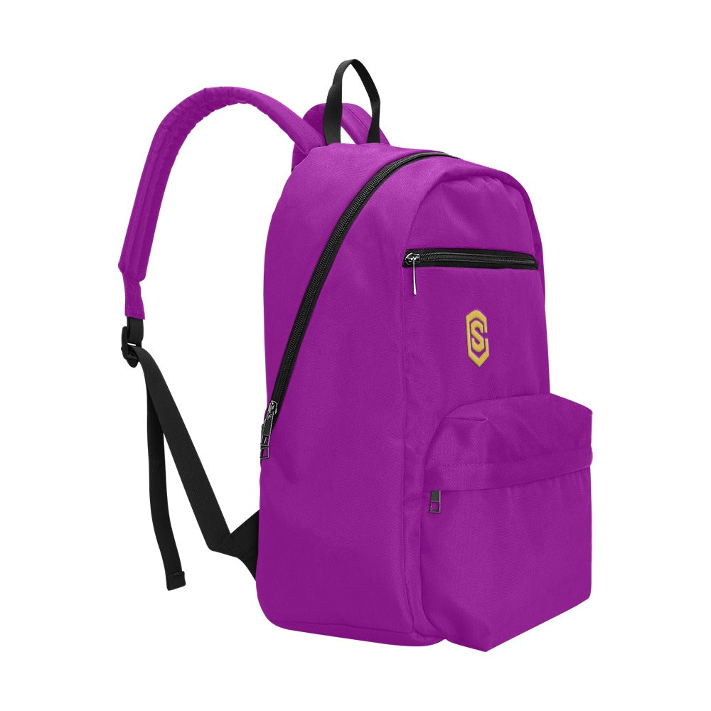 Purple Travel Backpack With Gold Logo Travel Backpack(Large Capacity)(Model 1691)