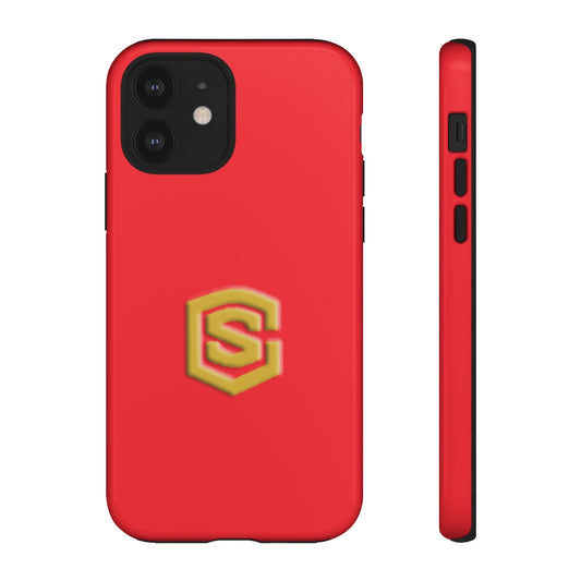 Red Tough Cases Gold Logo