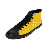 yellow Men's High-top Sneakers - white logo