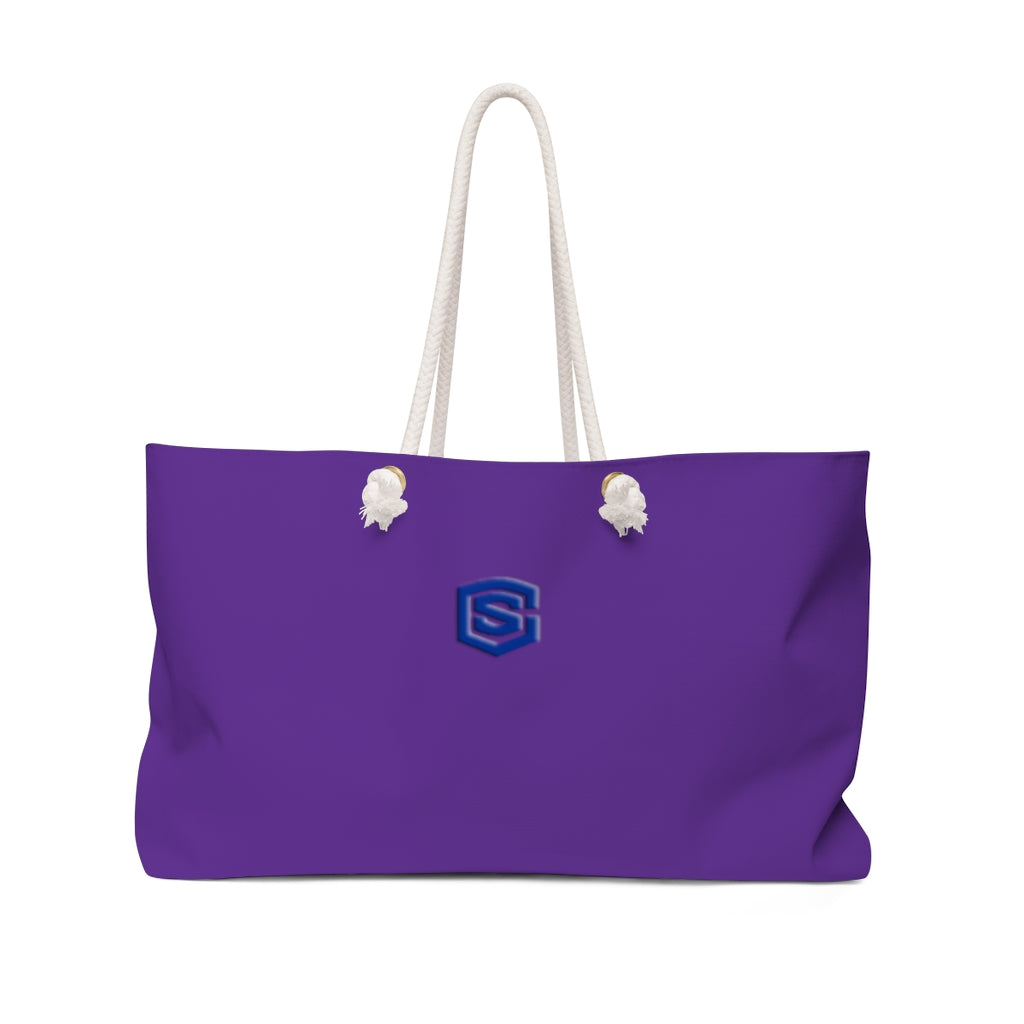 Puple Weekender Bag Red Logo