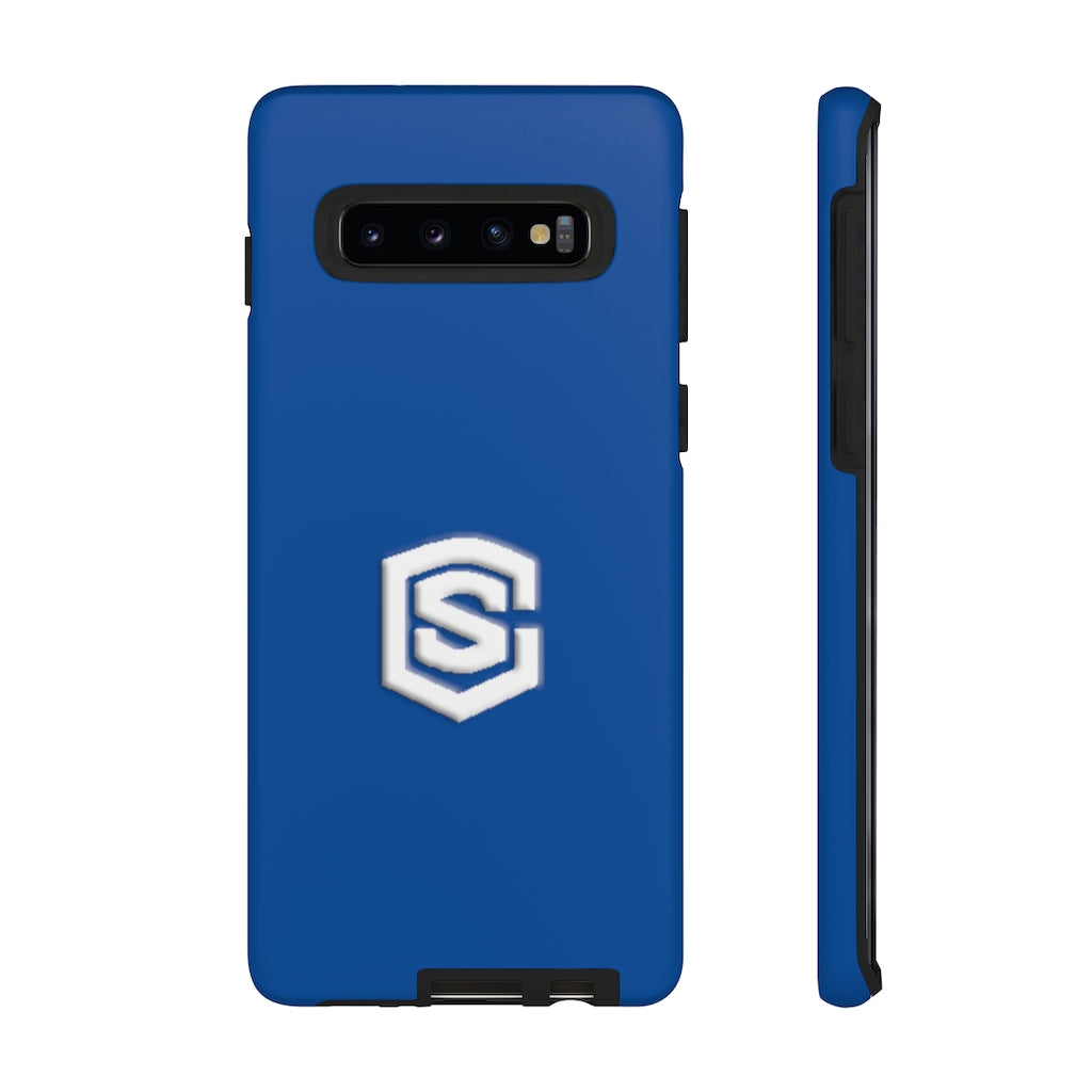 Blue Tough Cases White Logo