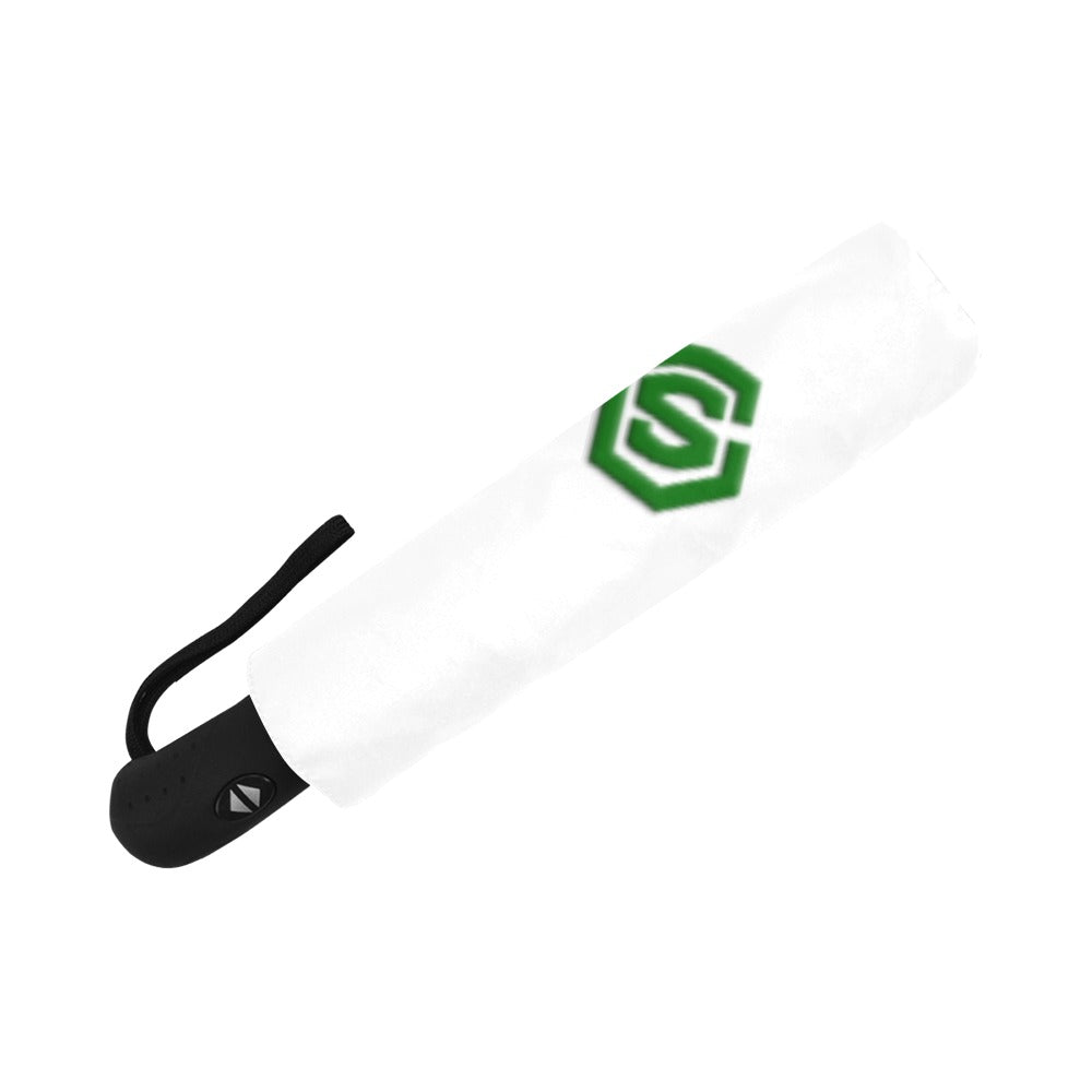 White Anti-UV Automatic Umbrella With Green Logo Anti-UV Automatic Umbrella(Outside Printing)(Model U09)