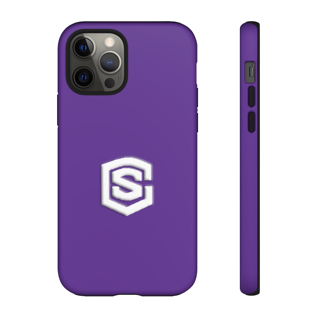 Purple Tough Cases White Logo