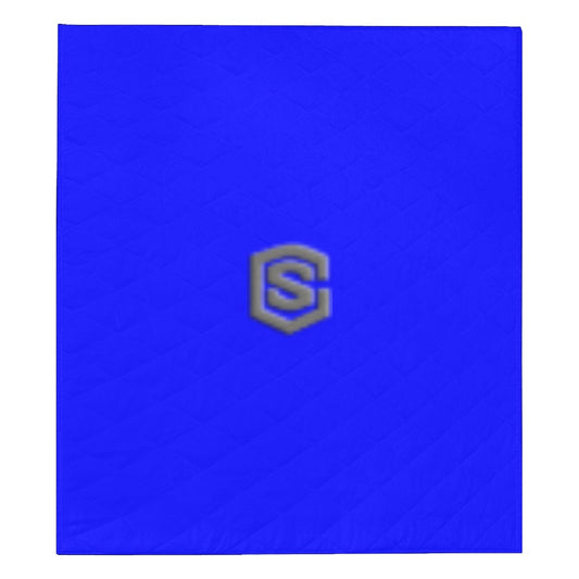 BLUE CUSTOM QUILT GRAY LOGO Custom Quilt  70" x 80"