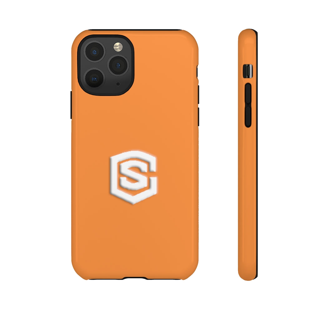 Orange Tough Cases White Logo