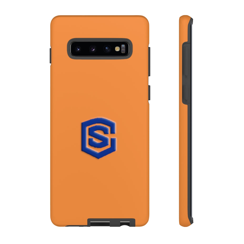 Orange Tough Cases Blue Logo