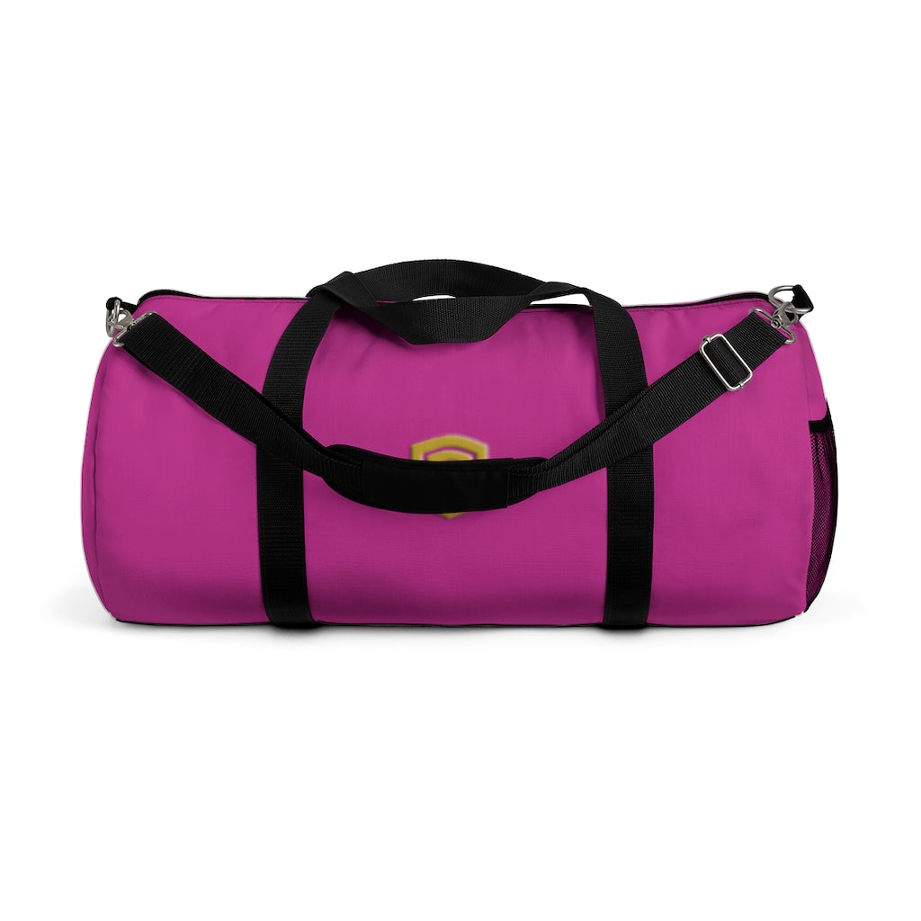 Purple Duffel Bag Gold Logo