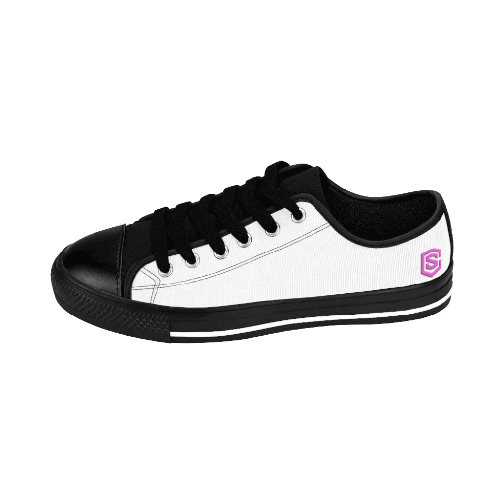 white Women's Sneakers Pink logo