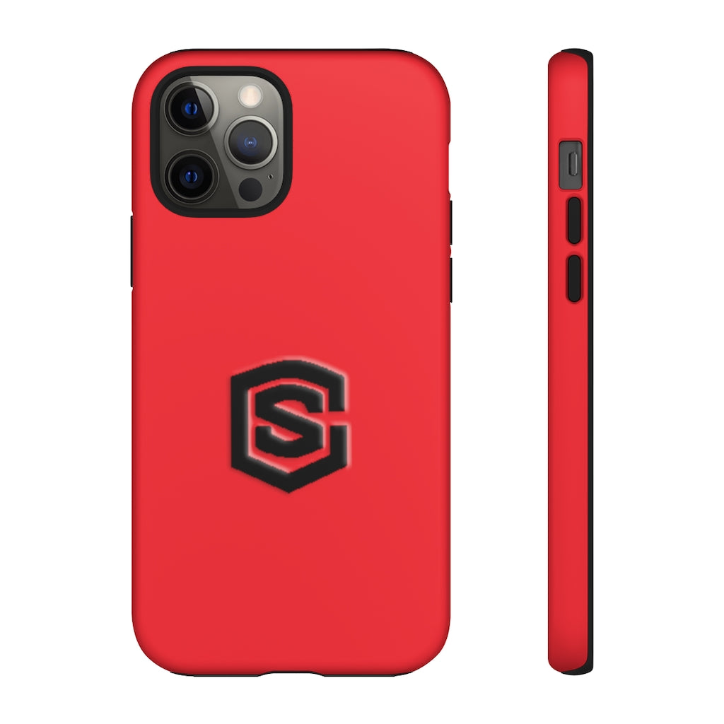 Red Tough Cases Black Logo