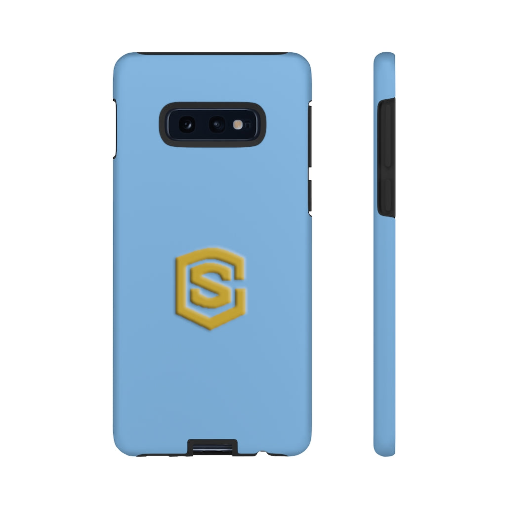 Blue Tough Cases Gold Logo