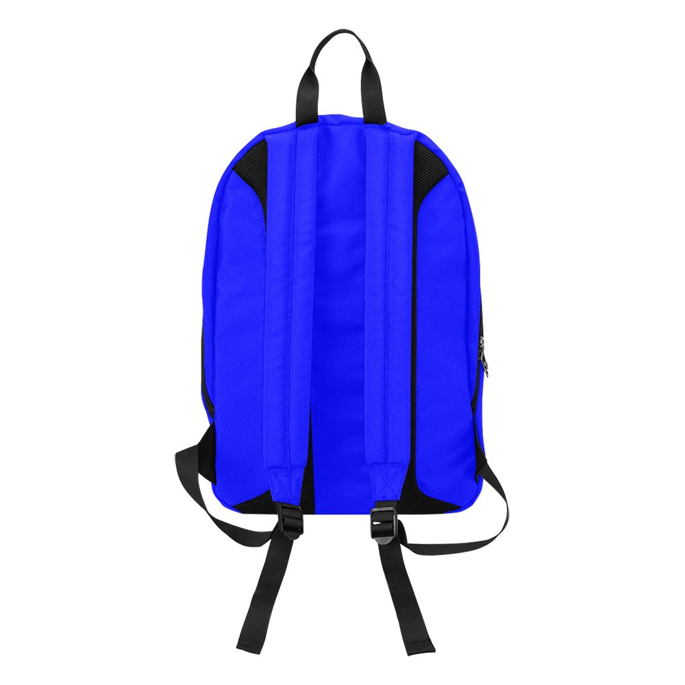 Blue Travel Backpack With Brown Logo Travel Backpack(Large Capacity)(Model 1691)