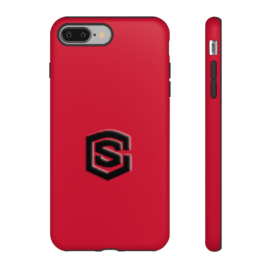 Red Tough Cases Black Logo