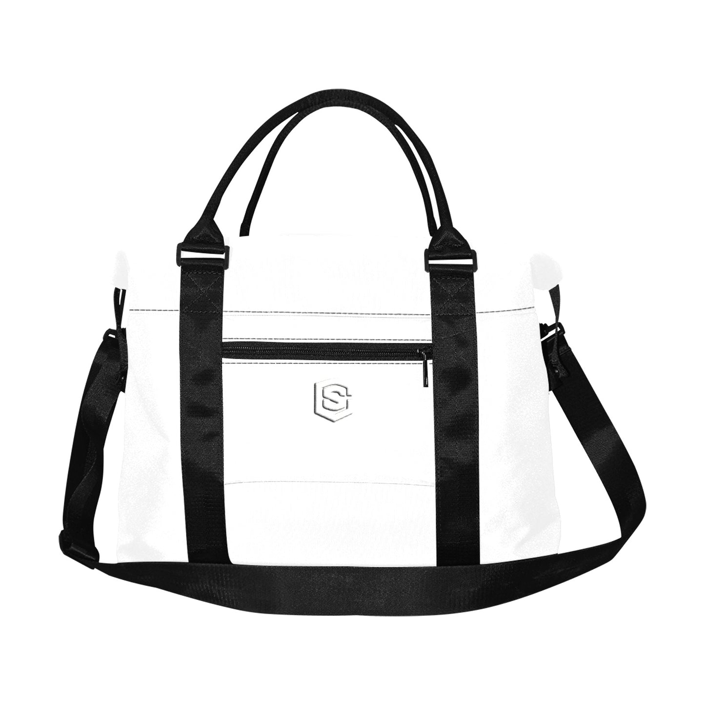 White Large Capacity Duffle Bag With White Logo Large Capacity Duffle Bag(Model1715)