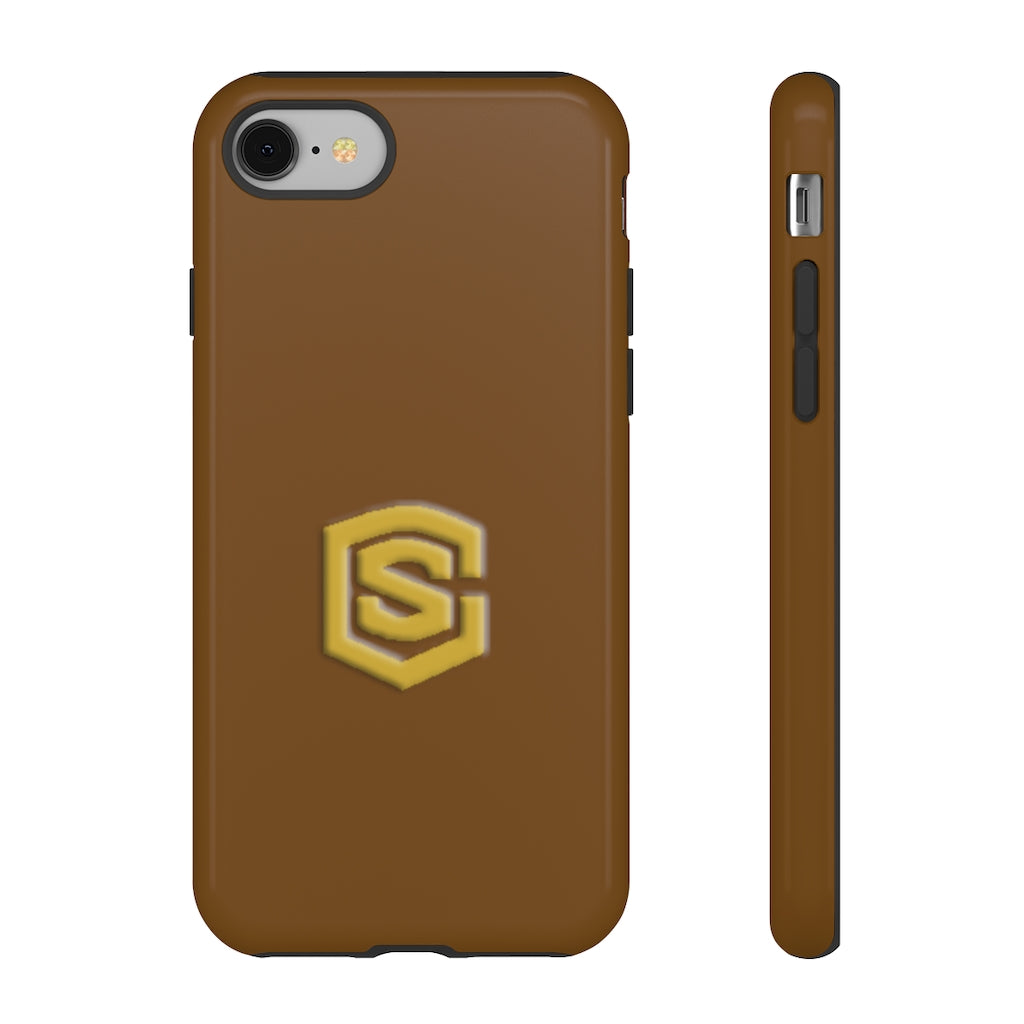 Brown Tough Cases Gold Logo