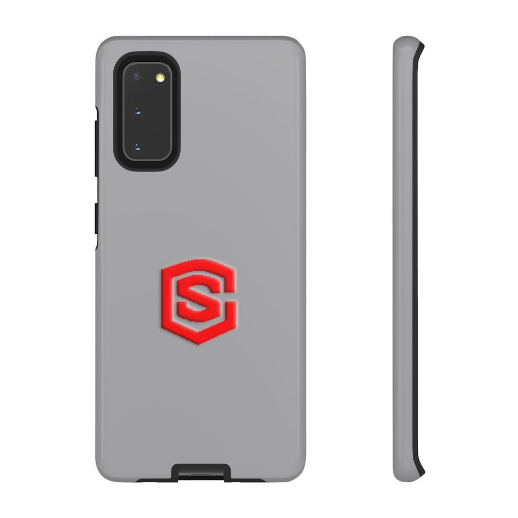 Grey Tough Cases Red Logo