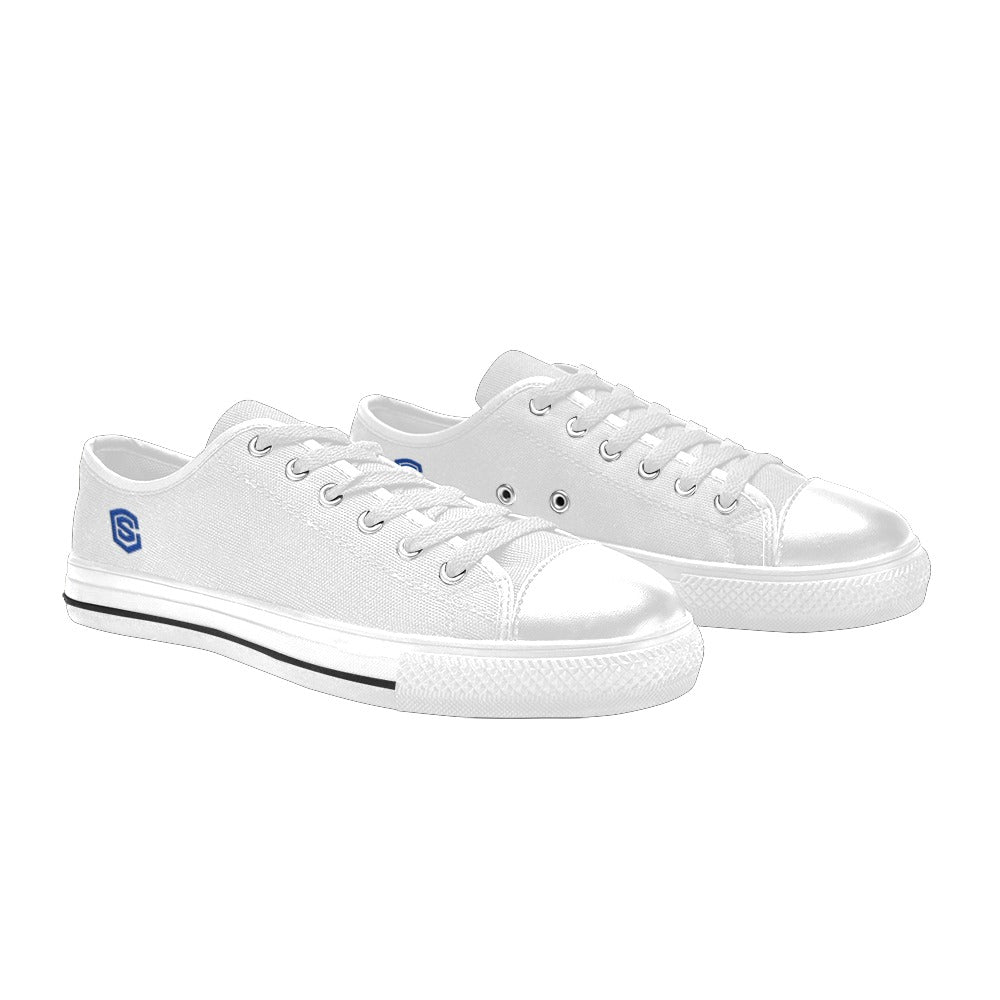 Blue logo Men's Classic Canvas Shoes (Model 018)