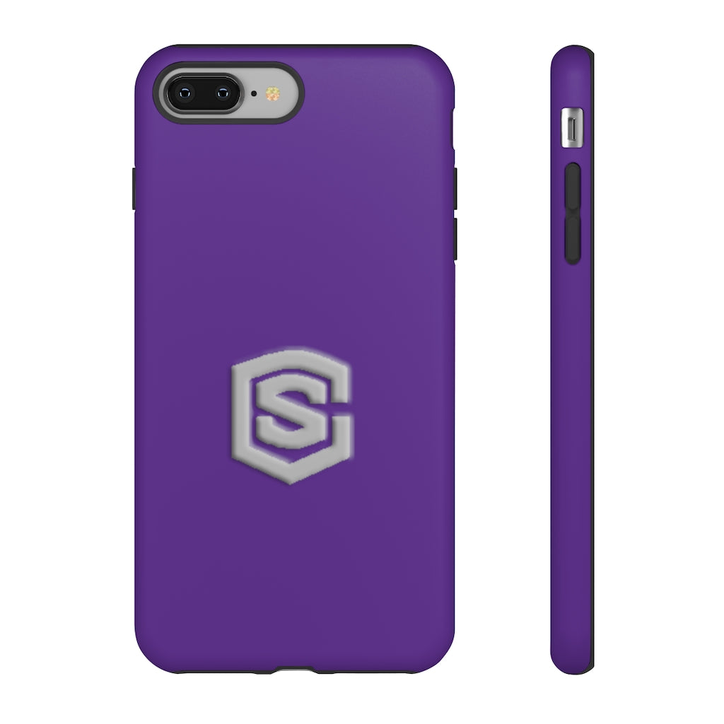 Purple Tough Cases Silver Logo