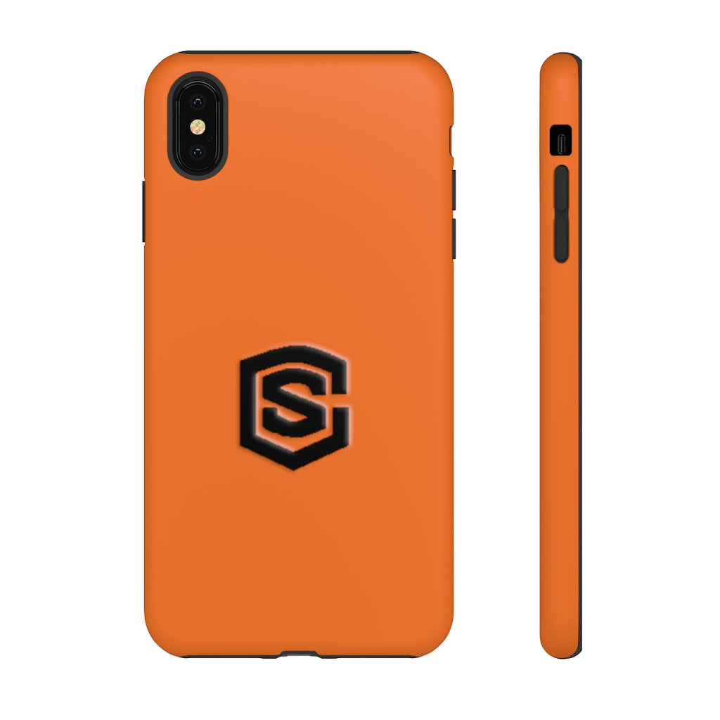 Orange Tough Cases Black Logo