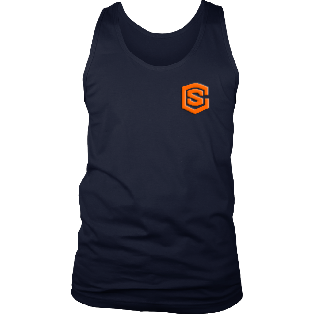 District Mens Tank WITH ORANGE LOGO