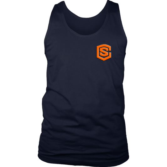 District Mens Tank WITH ORANGE LOGO