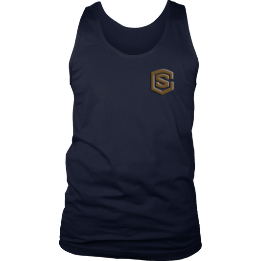 District Mens Tank WITH BROWN LOGO