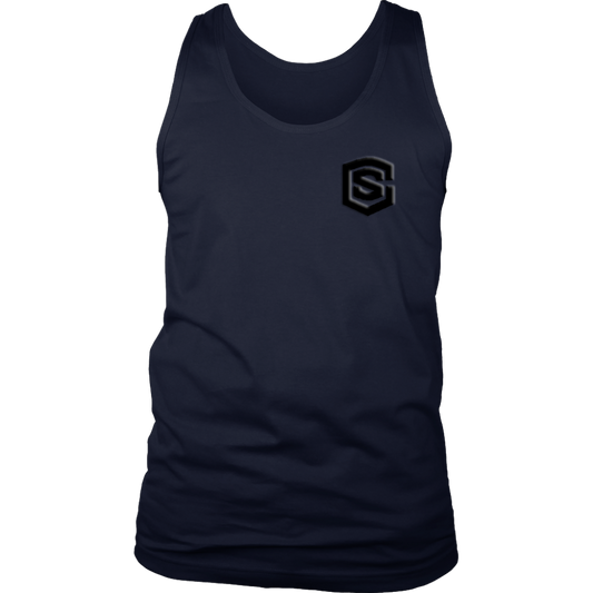 District Mens Tank WITH BLACK LOGO