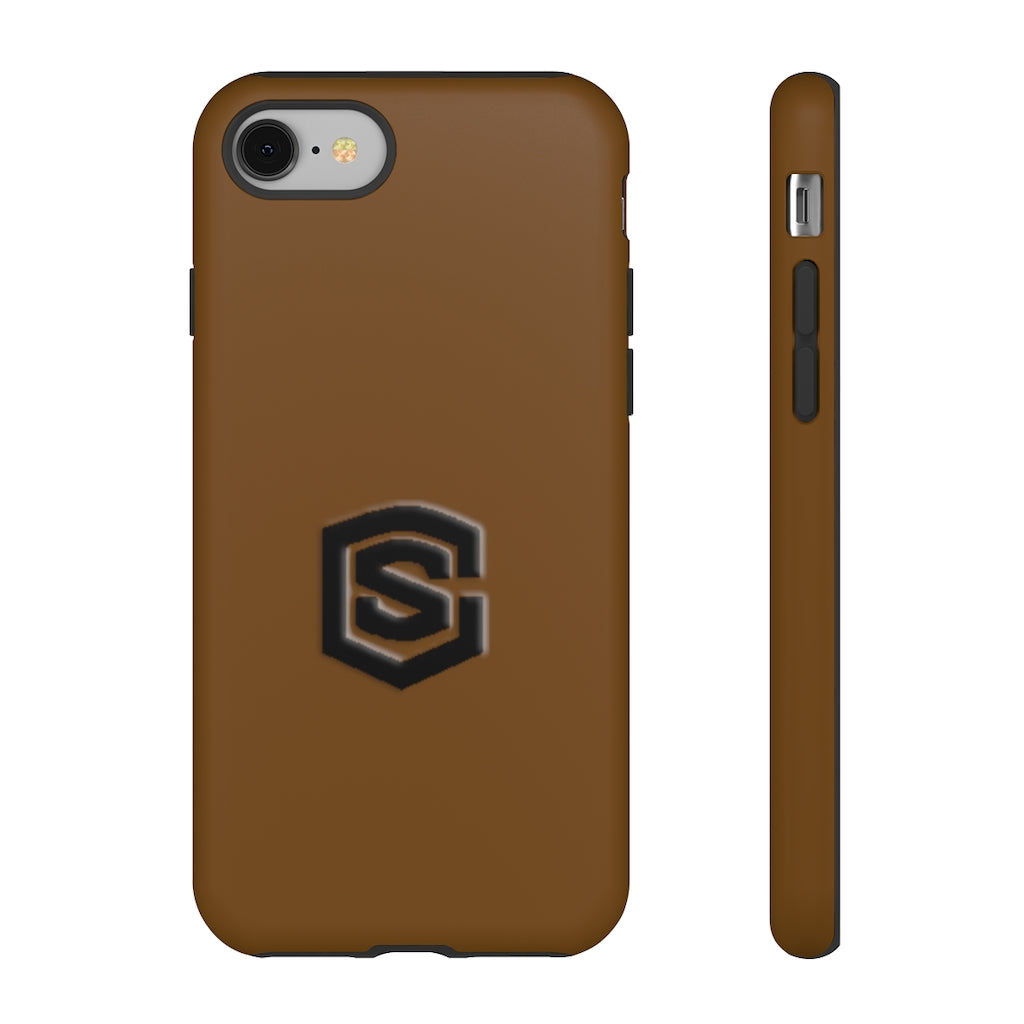 Brown Tough Cases Black Logo