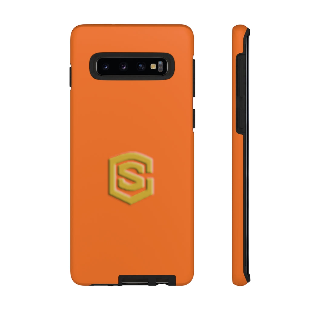 Orange Tough Cases Gold Logo