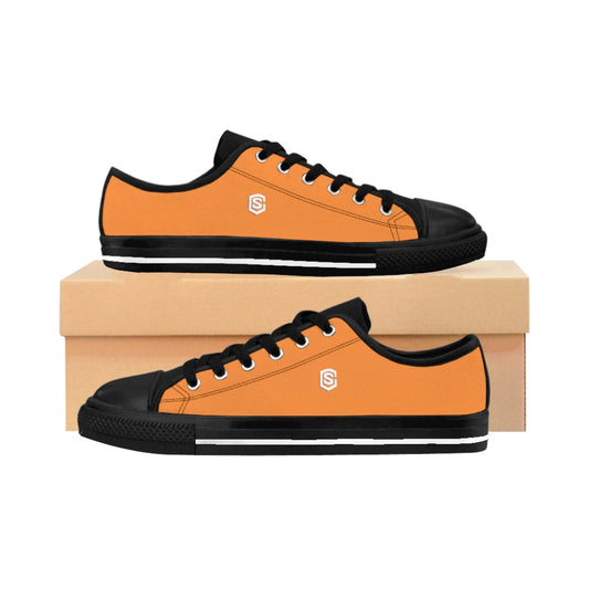 orange Men's Sneakers - white logo