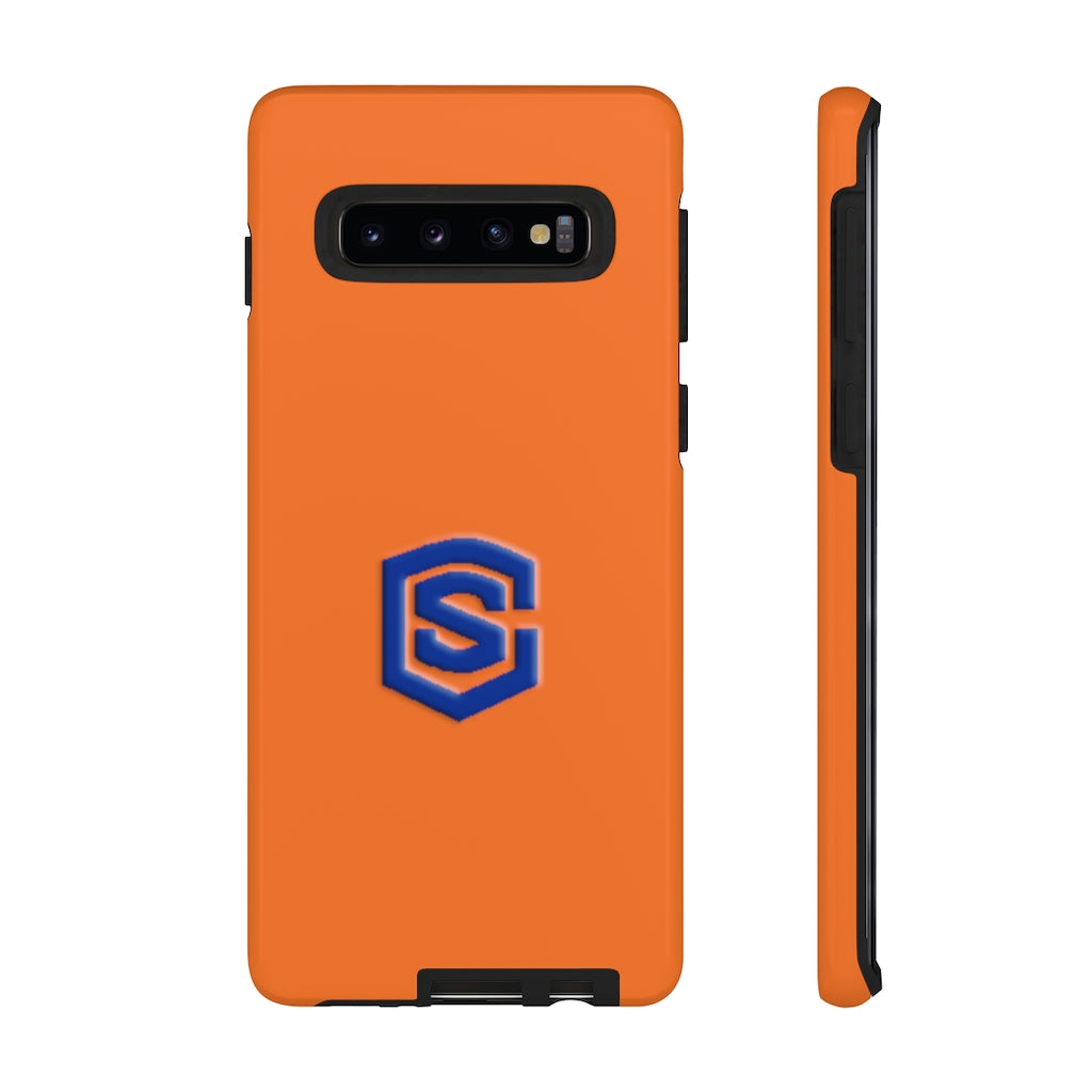 Orange Tough Cases Blue Logo