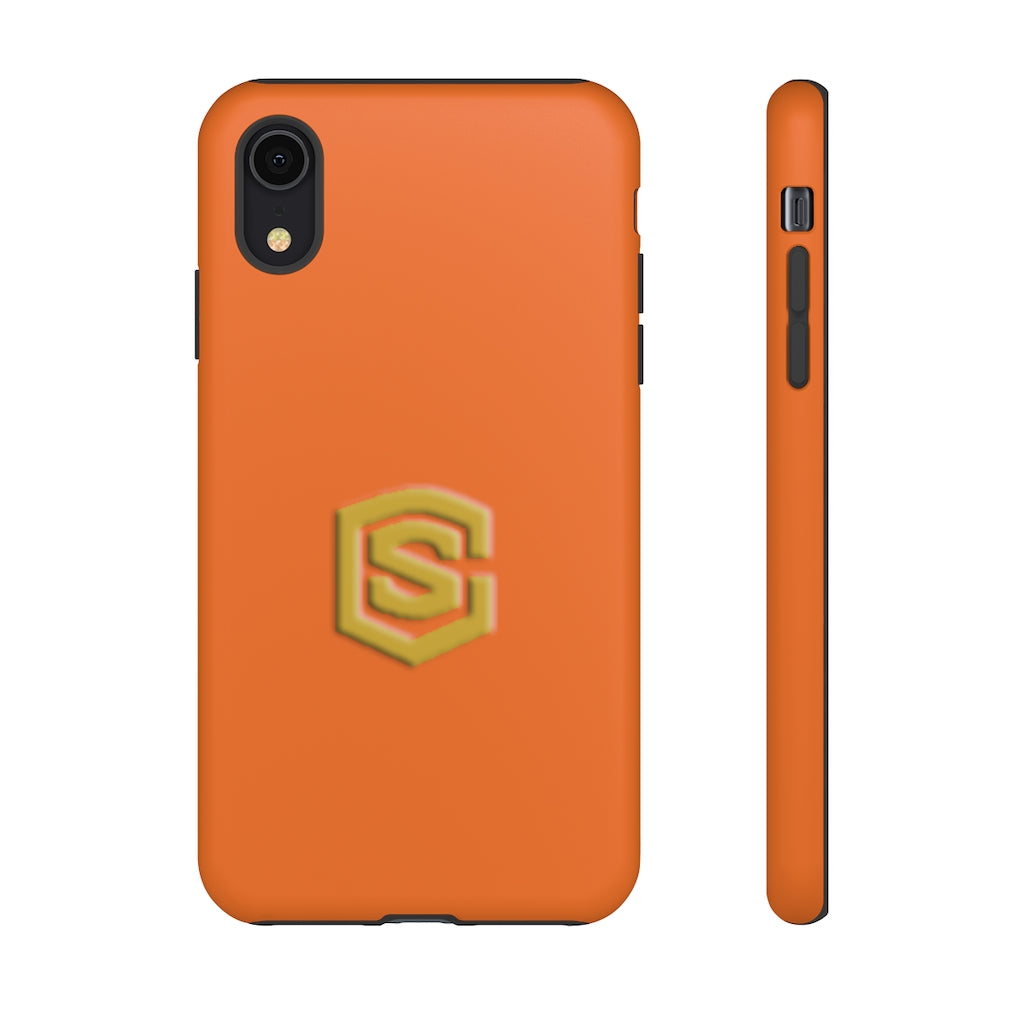 Orange Tough Cases Gold Logo