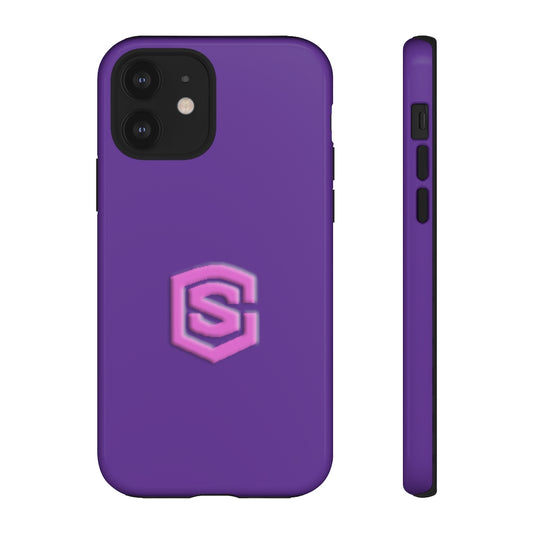 Purple Tough Cases Pink Logo