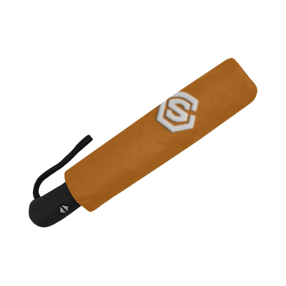 Brown Anti-UV Automatic Umbrella With Silver Logo Anti-UV Automatic Umbrella(Outside Printing)(Model U09)