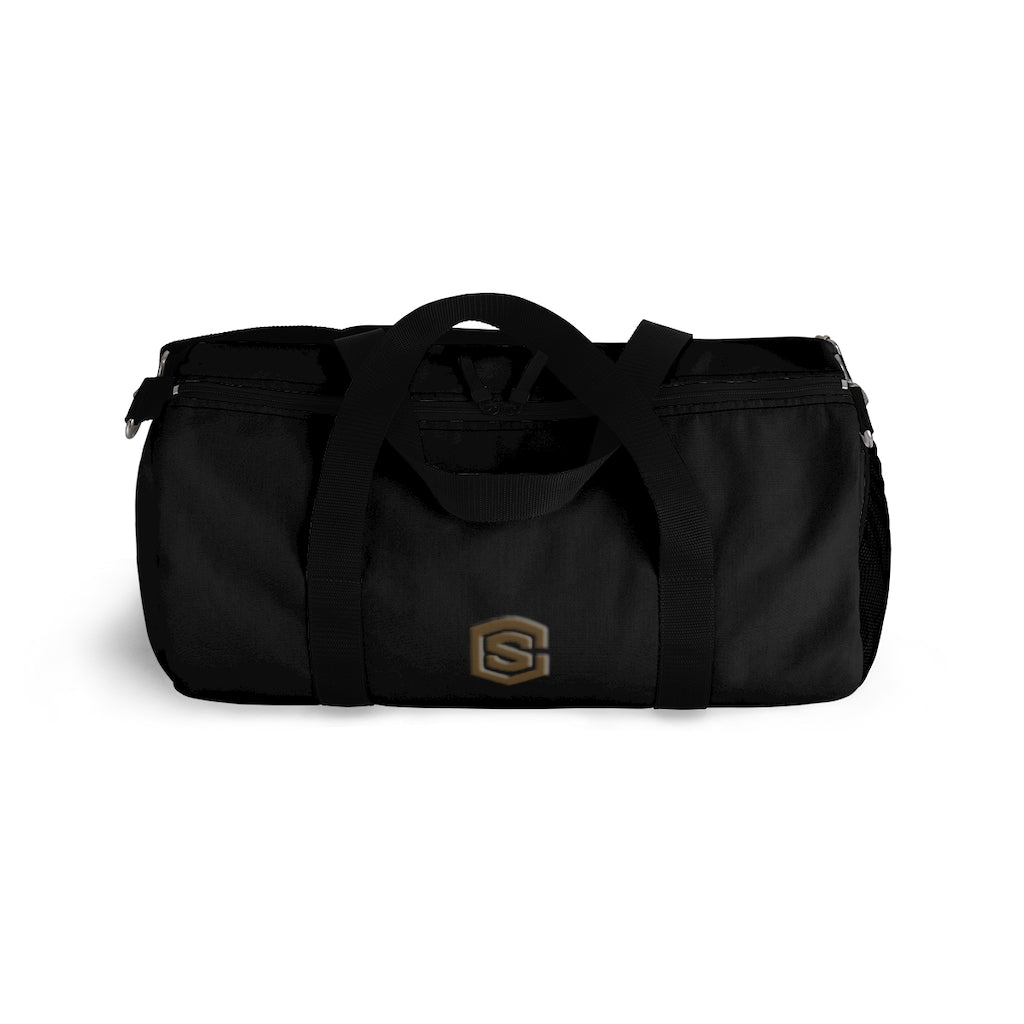 Black Duffel Bag Brown Logo