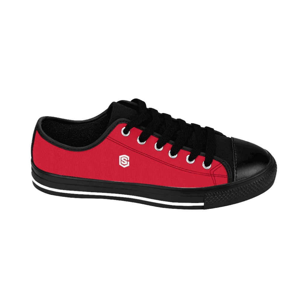 red Men's Sneakers - white logo
