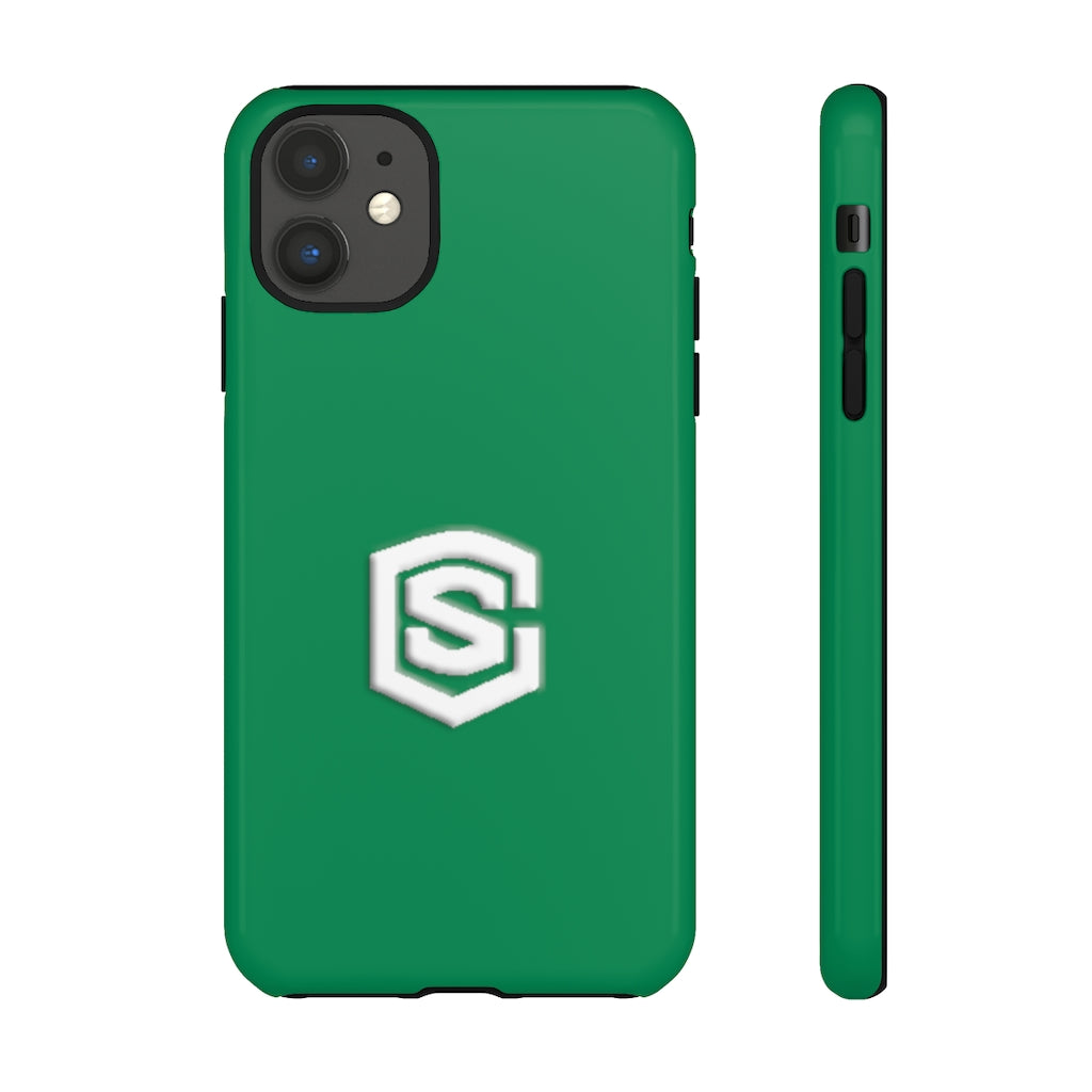Green Tough Cases White Logo