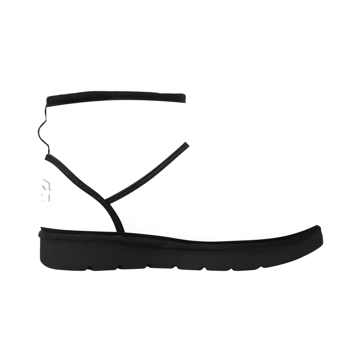 WHITE Low Top Men's Snow Boots WITH WHITE LOGO Low Top Men's Snow Boots (Model 049)
