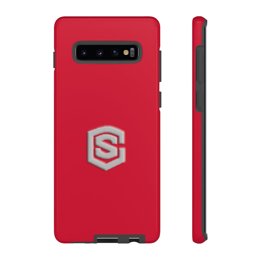 Red Tough Cases Silver Logo