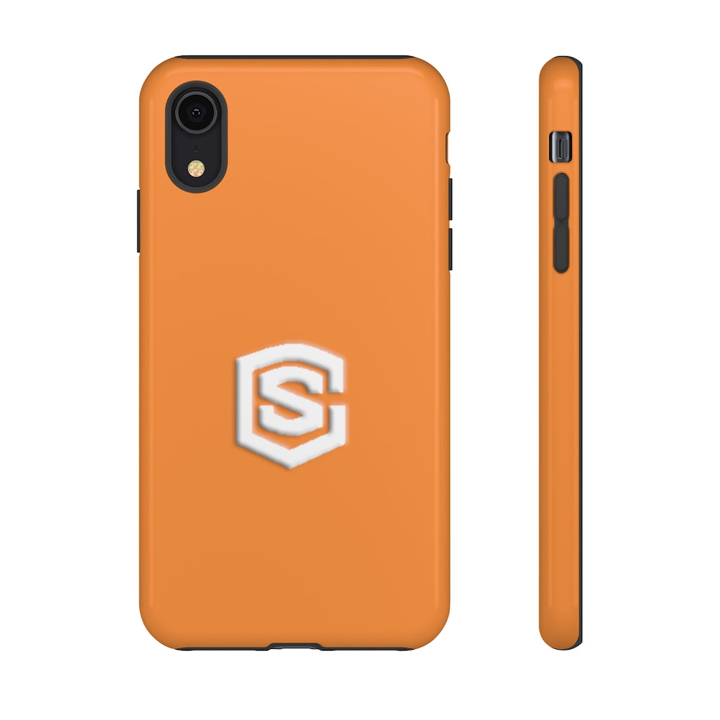 Orange Tough Cases White Logo