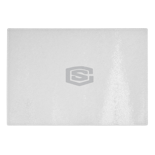 Glass cutting board WITH SILIVER LOGO