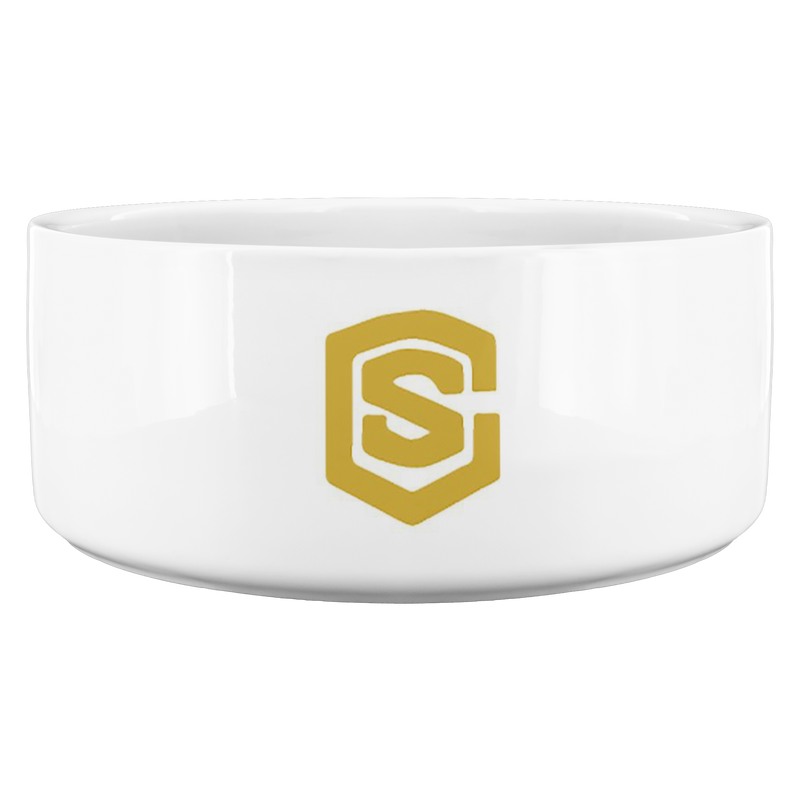 Dog Bowl WITH GOLD  LOGO