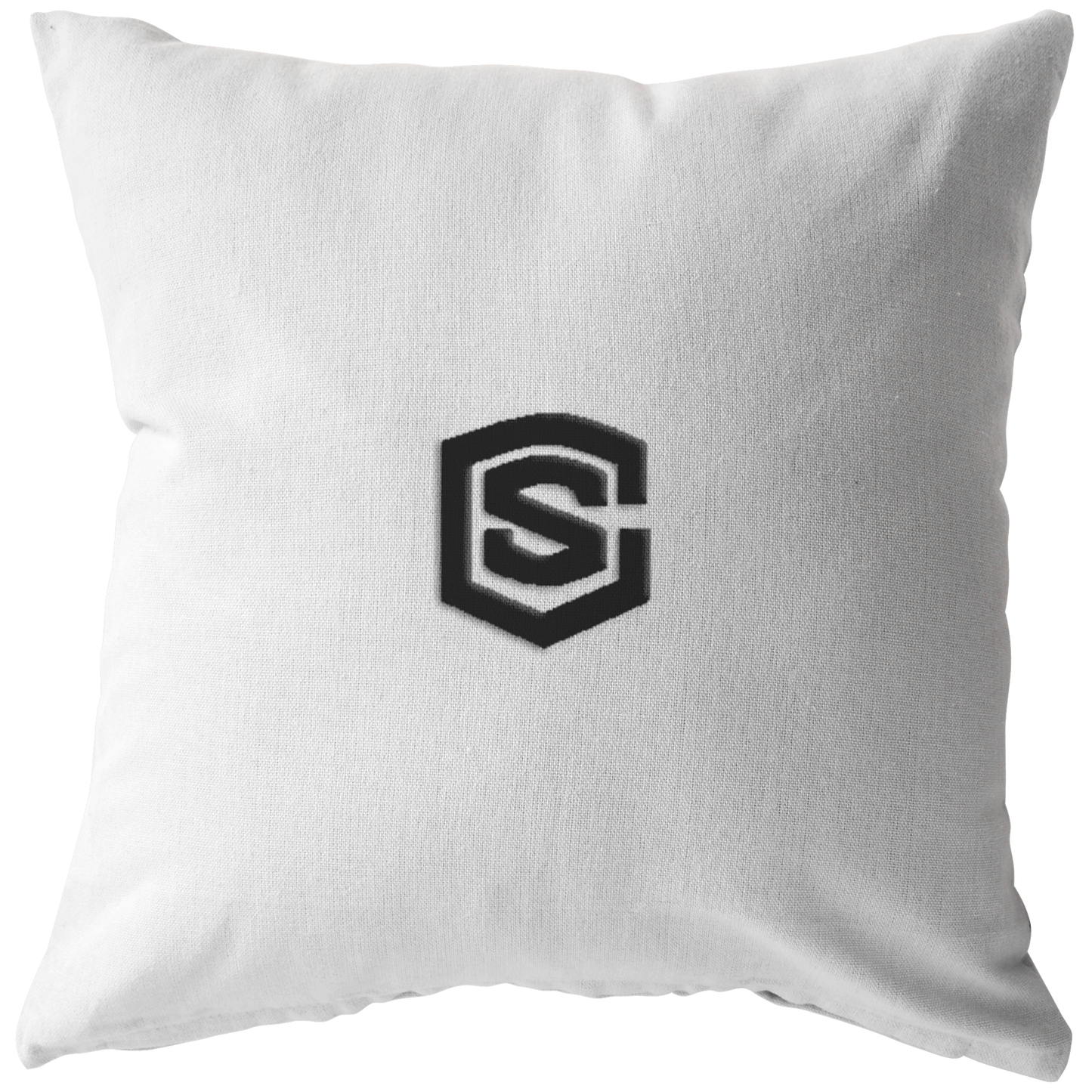 WHITE PILLOW BLACK LOGO