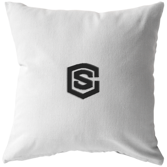 WHITE PILLOW BLACK LOGO