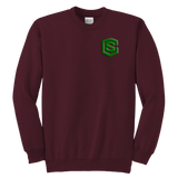 Youth Crewneck Sweatshirt WITH GREEN LOGO