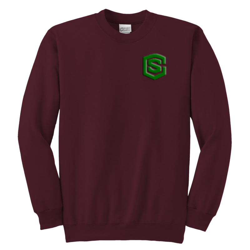 Youth Crewneck Sweatshirt WITH GREEN LOGO
