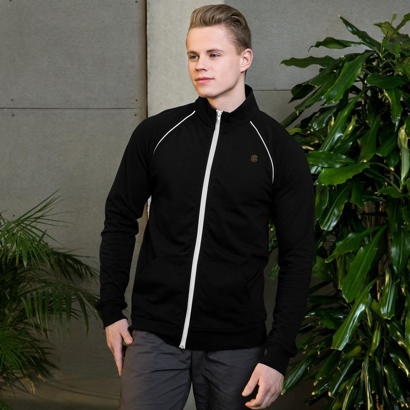 M-Class Vintage Men Piped Fleece Jacket