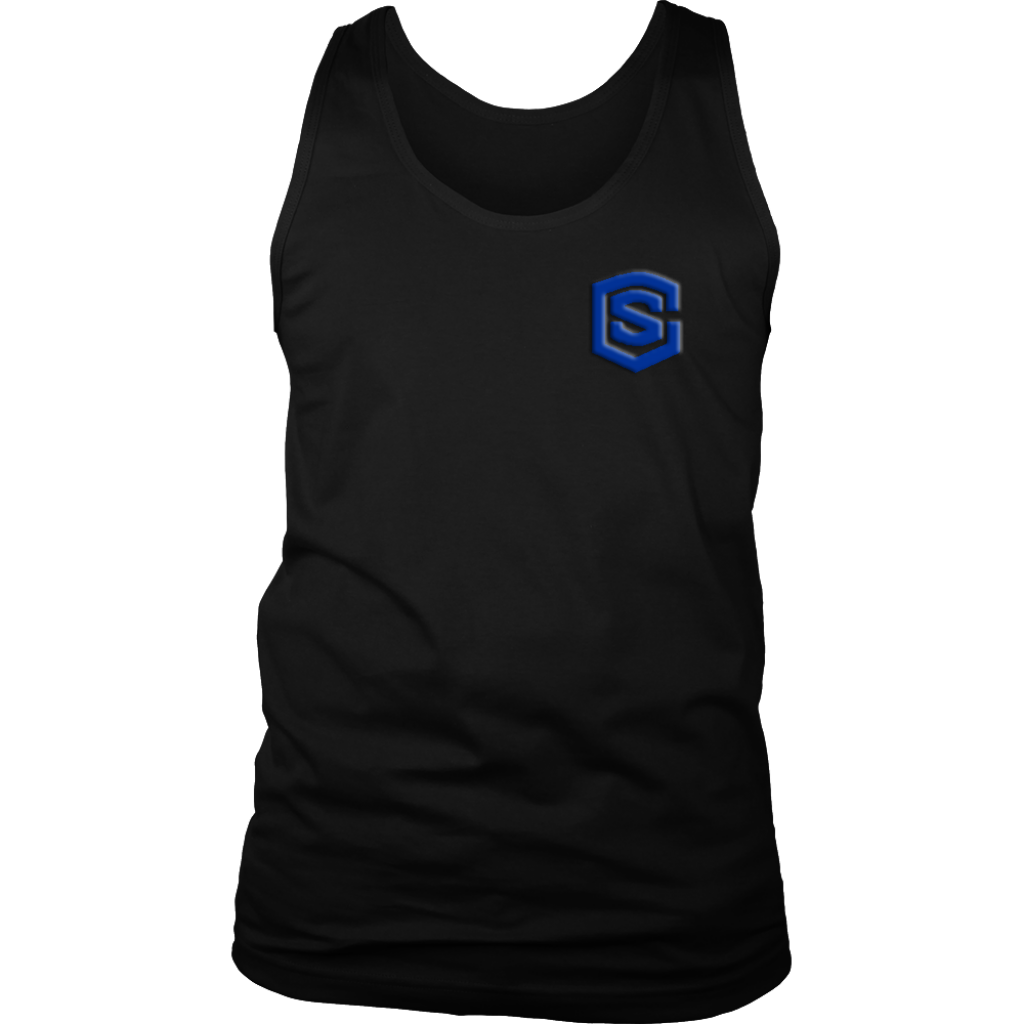 District Mens Tank WITH BLUE LOGO