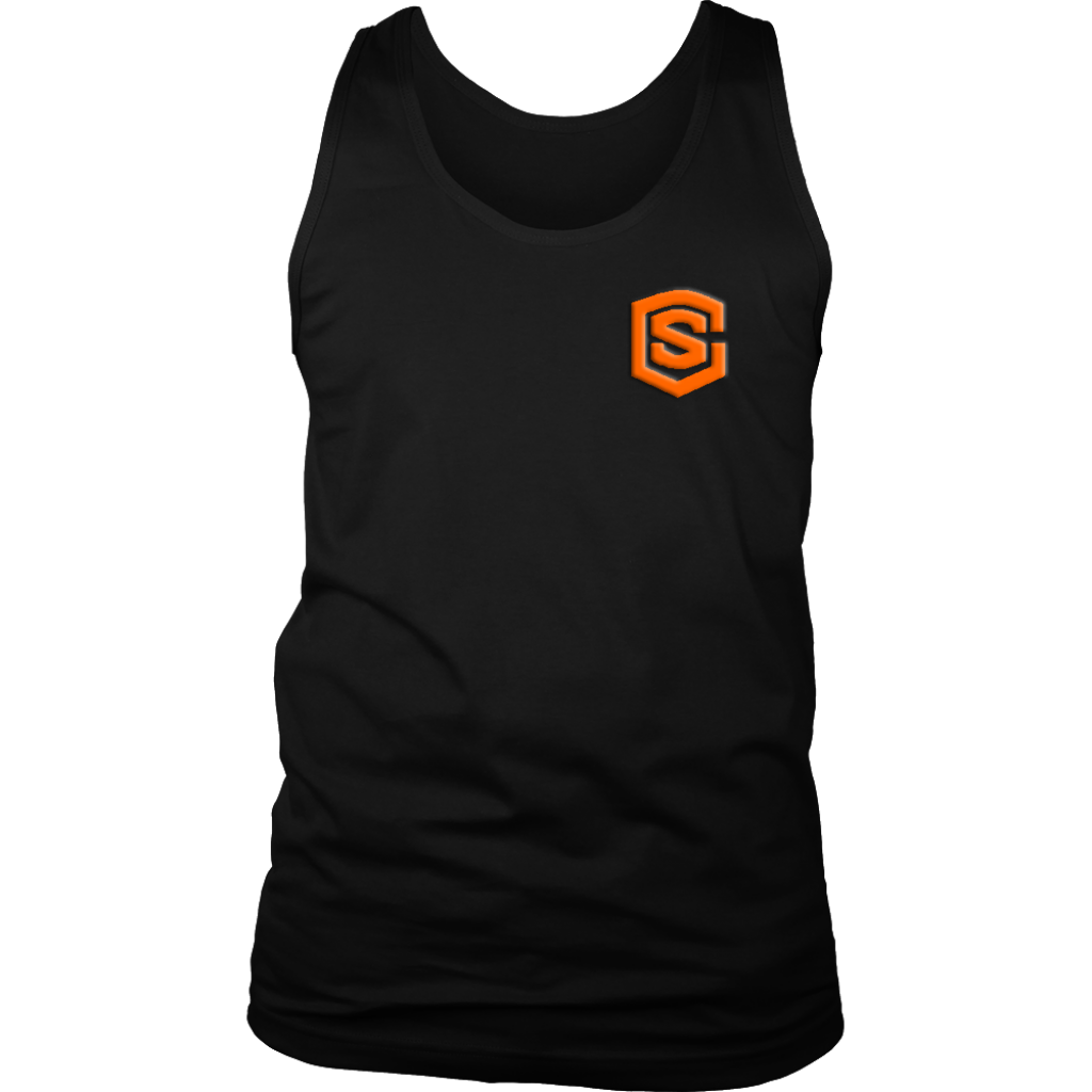 District Mens Tank WITH ORANGE LOGO