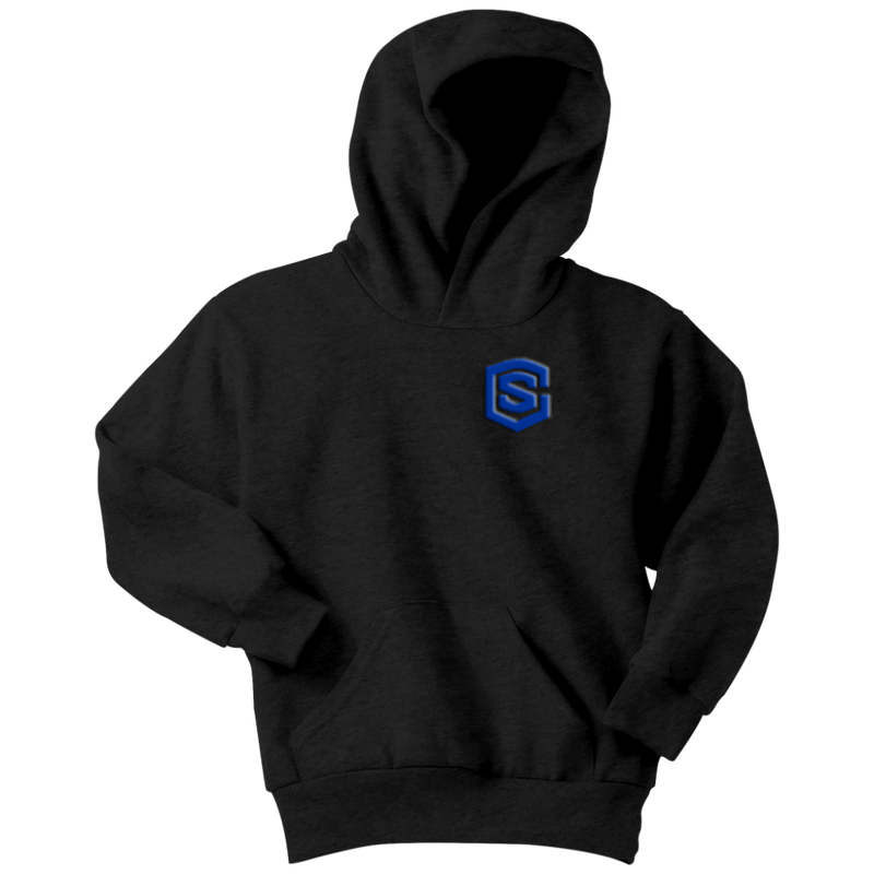 Youth Hoodie WITH BLUE  LOGO