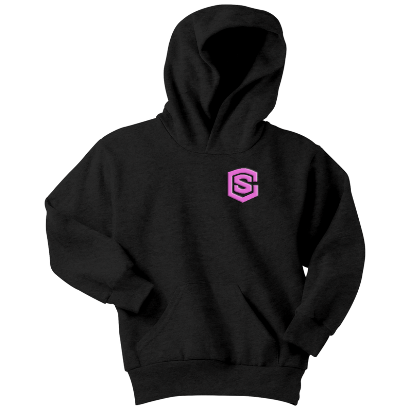 Youth Hoodie WITH PINK LOGO